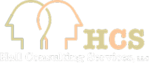 Two abstract heads, "HCS" text logo.